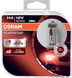 OSRAM 64193SV2HCB, H4 12V SILVERSTAR DUO BOX