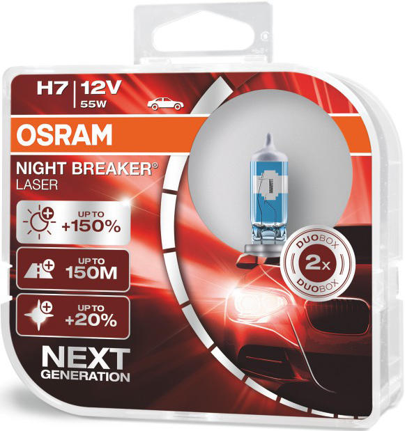 Osram 64210NL-HCB, 12V, 55W, H7, Night Breaker Laser - BEMA